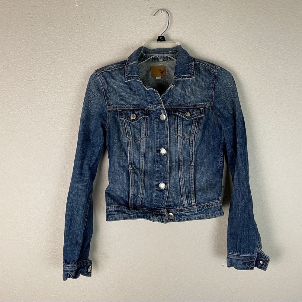 American Eagle Denim Jacket Womans Size XS